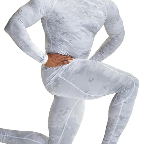 TSLA Men's White Camo Compression Shirt Large NWT - Picture 3 of 5